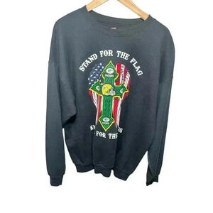 Green Bay Packers: Stand For The Flag Kneel For The Cross Long Sleeve Mens XL